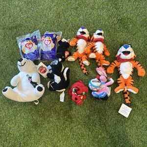 Vintage Plush Lot of 10 Coca - Cola Tony The Tiger Energizer Clifford McDonald’s